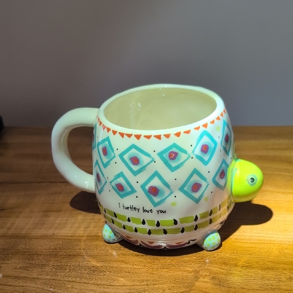 Natural Life Colorful Turtle Mug With "I Turtley Love You" On The Side - Picture 3 of 10